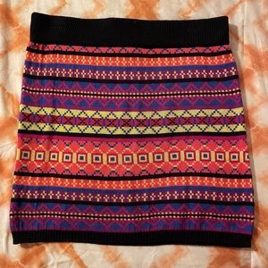 Derek Heart Sweater Mini Skirt